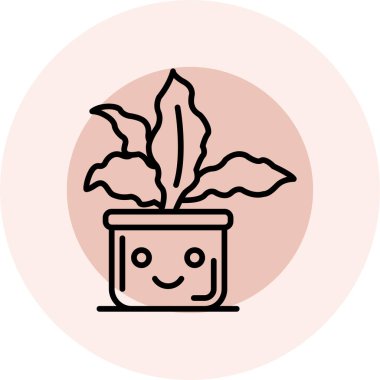 Bitki simgesinin vektör illüstrasyonu