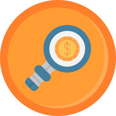 Dolar düz vektör simgesi