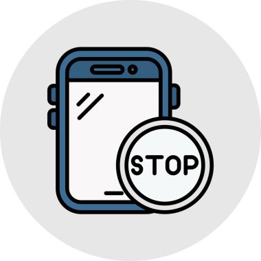 mobil saat simgesi, modern tasarım illüstrasyonu