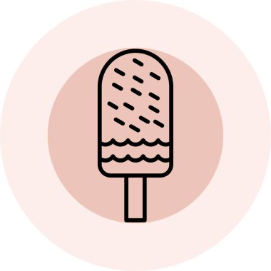Dondurma modern simgesi, vektör illüstrasyonu