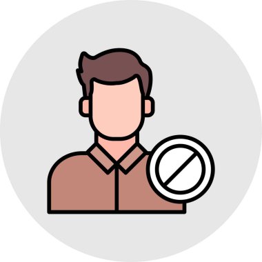 Beyaz arkaplanda izole edilmiş hiçbir işaret vektör çizimi yok