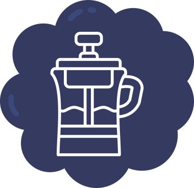 Çaydanlık. Web simgesi basit illüstrasyon