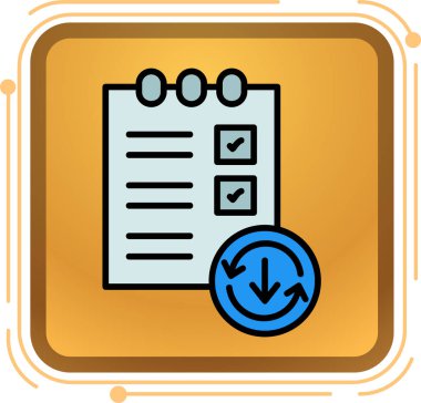 Kontrol listesi simgesi vektör illüstrasyonu