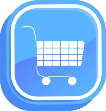 Alışveriş arabası ikon vektör illüstrasyonu