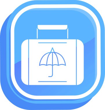 şemsiye simgesi vektör illüstrasyonu