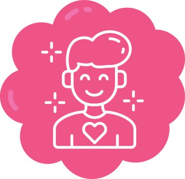 Adamım. Web simgesi basit illüstrasyon