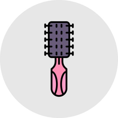 kuaför renk simgesi için fırça, basit vektör illüstrasyonu