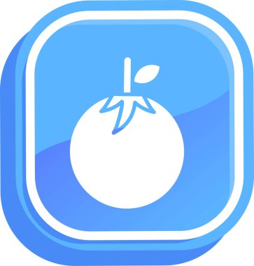 Elma. Web simgesi basit illüstrasyon