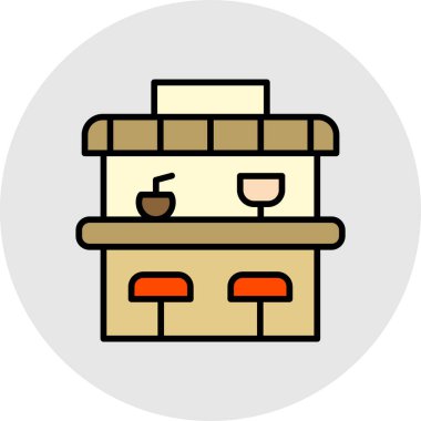 Yük kutusu simgesi renk ana hatları vektörü