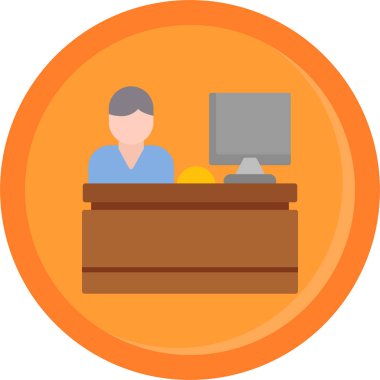 Masa. Web simgesi basit illüstrasyon