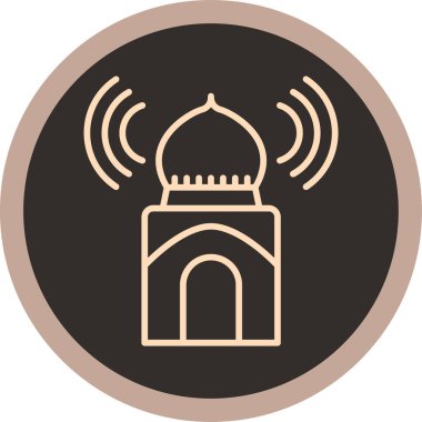 Cami simgesinin vektör illüstrasyonu