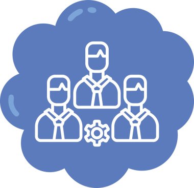 Takım çalışması simgesi vektör illüstrasyonu