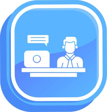 Konuş. Web simgesi basit illüstrasyon