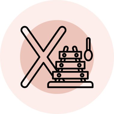 b 'nin vektör illüstrasyonu