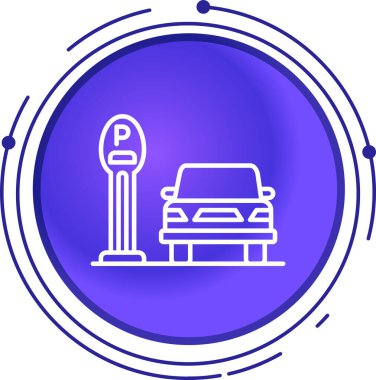 Otopark tabelası. Vektör illüstrasyonu