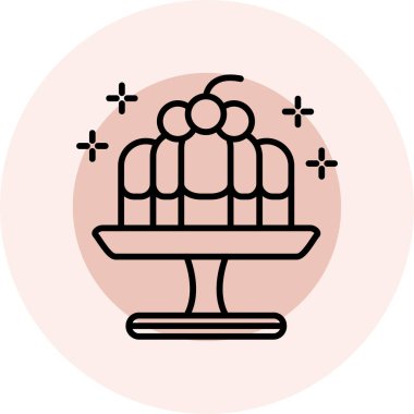 Bir mumun şirin bir simgesinin vektör çizimi