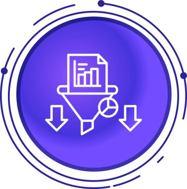 Veri analiz simgesi, vektör illüstrasyonu