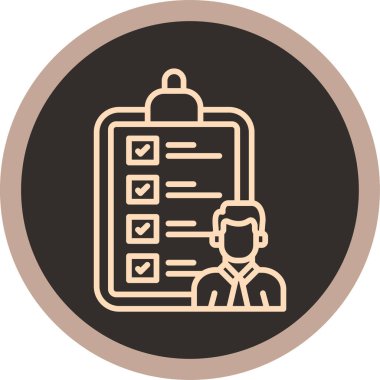 Kontrol listesi. Web simgesi basit illüstrasyon