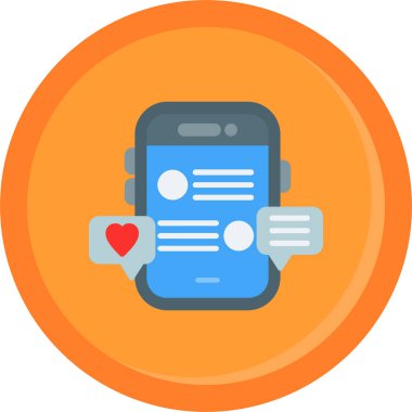 Akıllı telefon. Web simgesi basit illüstrasyon