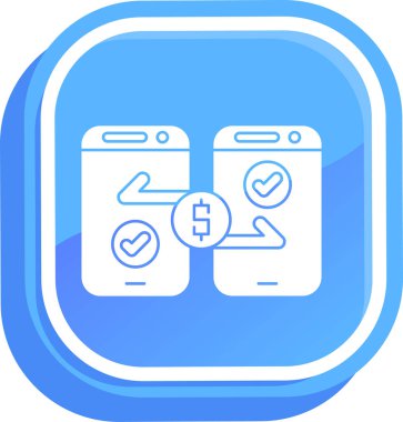 Bir cep telefonu simgesinin vektör illüstrasyonu