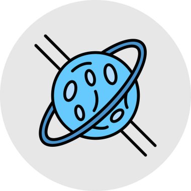 Gezegen. Web simgesi basit tasarım