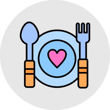 Gıda simgesinin vektör illüstrasyonu