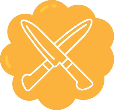 Bıçak. Web simgesi basit illüstrasyon