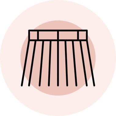 Ahşap çit simgesinin vektör çizimi