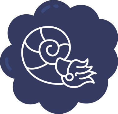 Salyangoz. Web simgesi basit illüstrasyon