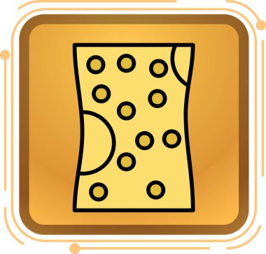 Peynir. Web simgesi basit illüstrasyon