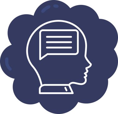 beyin ikonu vektör illüstrasyonu