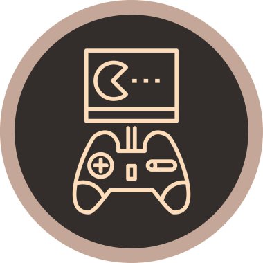 Bir video oyunu simgesinin vektör illüstrasyonu