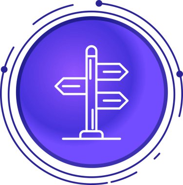 Bir harita simgesinin vektör illüstrasyonu