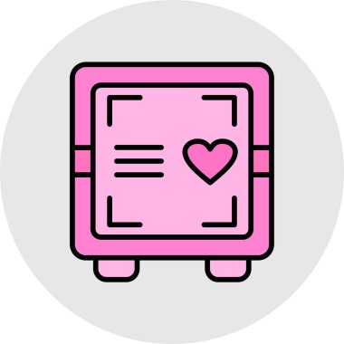 Modern b 'nin vektör illüstrasyonu ikon kalpten yoksun