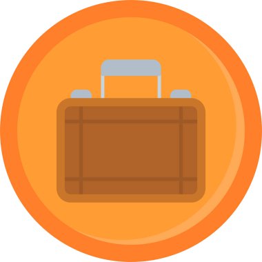 Bavul. Web simgesi basit illüstrasyon