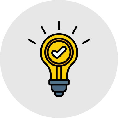 ampul simgesi vektör illüstrasyonu