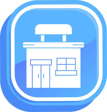 dükkan simgesi vektör illüstrasyonu