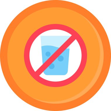 Düz bir içecek ikonu.