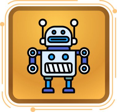 Robot simgesi, karikatür tarzı