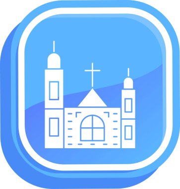Kiliseye. Web simgesi basit illüstrasyon