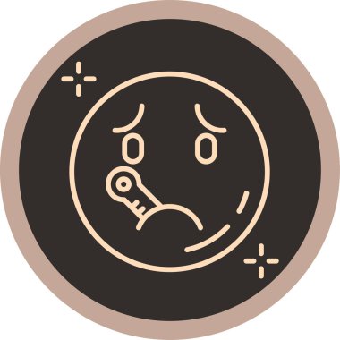 üzgün emoji simgesi vektör illüstrasyonu