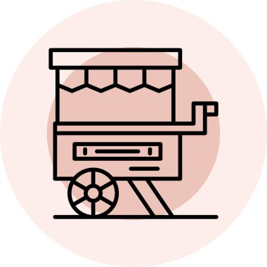 yiyecek web simgesi, vektör illüstrasyonu