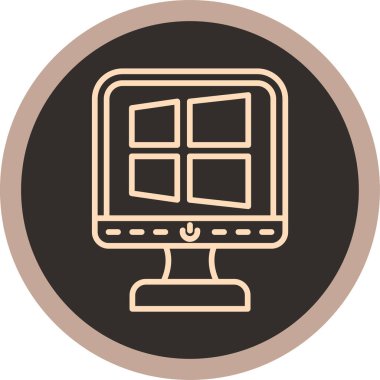 Modern b 'nin vektör çizimi dizüstü bilgisayarın ikonundan yoksun