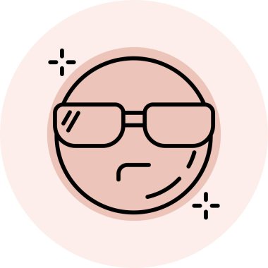 avatar yüz simgesi, vektör illüstrasyonu