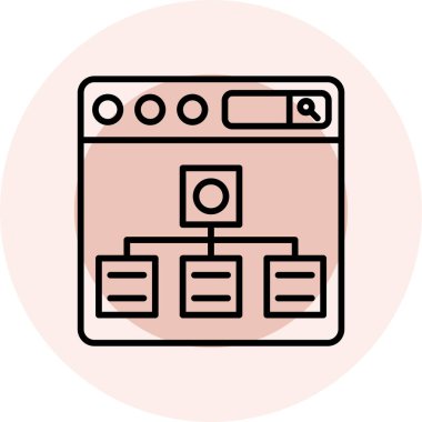 Web tarayıcı pencere simgesi vektör illüstrasyon tasarımı