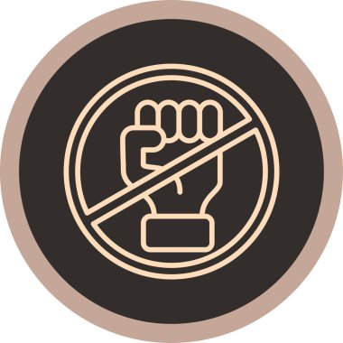 Yumruk yok. Web simgesi basit illüstrasyon