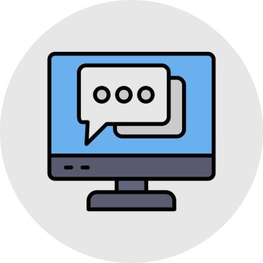 Sohbet web vektör illüstrasyonu