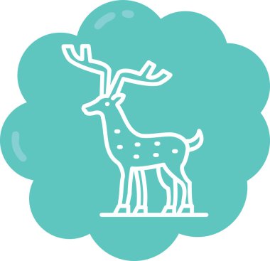 geyik simgesi vektör illüstrasyonu