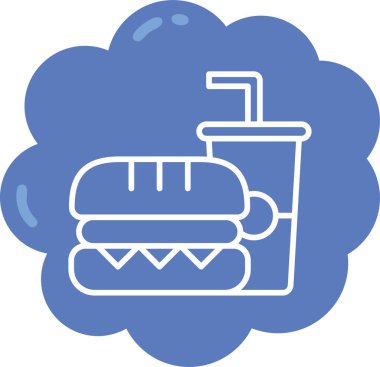 Yiyecek içeceği. Basit resimleme