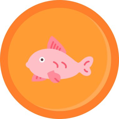 Balık. Web simgesi basit tasarım